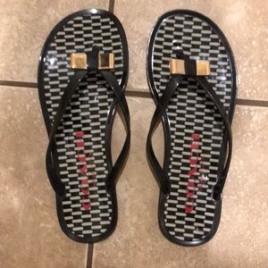 Jelly Black Coach flip flops sandals